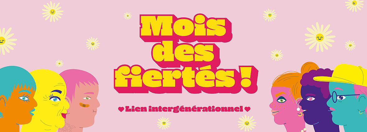 Image illustrant le mois des fiertés : liens intergénérationnels